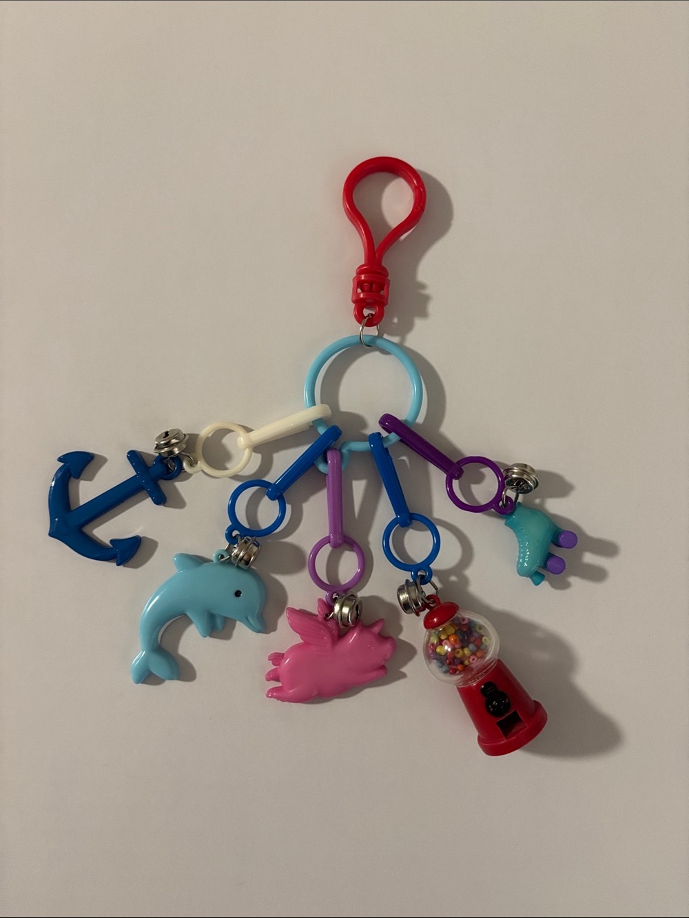 Michaels Retro 80's Reproduction Flash Charm Keychain- 5 Charms Included